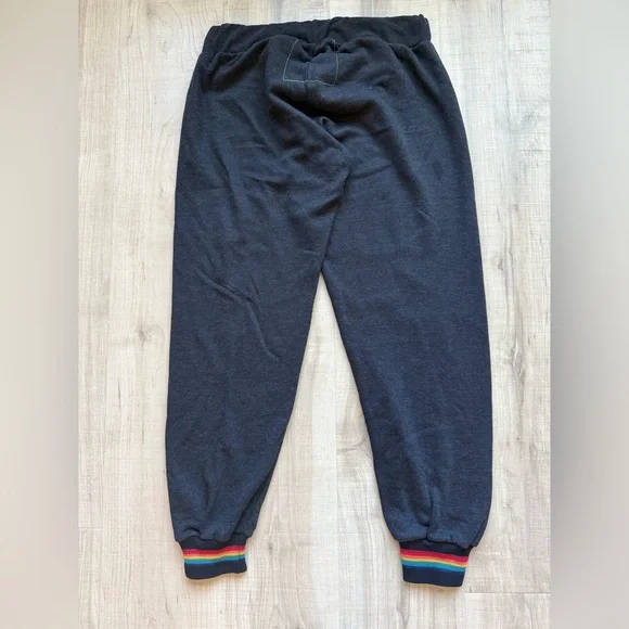 Aviator Nation Charcoal Joggers with Rainbow Cuffs - Picture 3 of 6